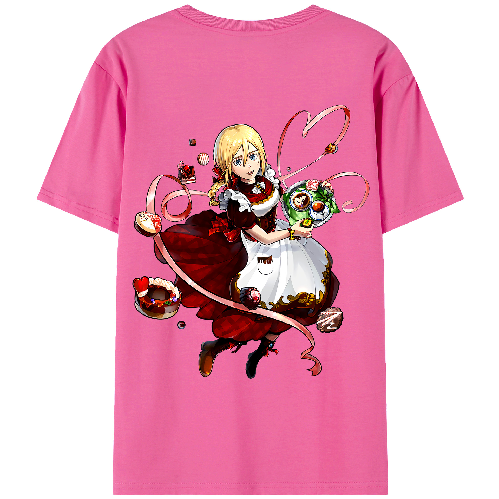 （画像用） 進撃の巨人 クリスタ·レンズ Attack on Titan Christa Lenz レディース半袖Tシャツ(バックプリント)